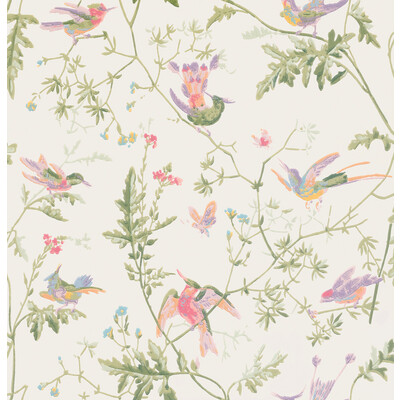 Cole & Son 100/14067.CS.0 Hummingbirds Wallcovering in Soft Multi-colour