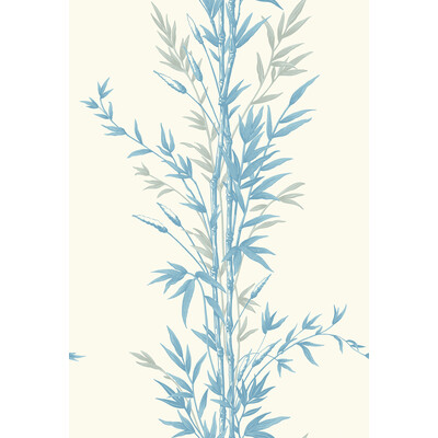 Cole & Son 100/5022.CS.0 Bamboo Wallcovering in Blue On Ivory