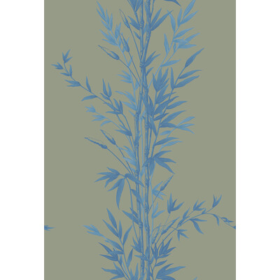 Cole & Son 100/5026.CS.0 Bamboo Wallcovering in Blue On Khaki