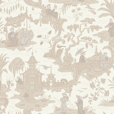 Cole & Son 100/8039.CS.0 Chinese Toile Wallcovering in Neutral