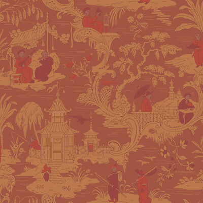 Cole & Son 100/8041.CS.0 Chinese Toile Wallcovering in Red