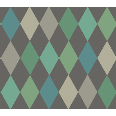 Cole & Son 103/2007.CS.0 Punchinello Wallcovering in Teal On Char