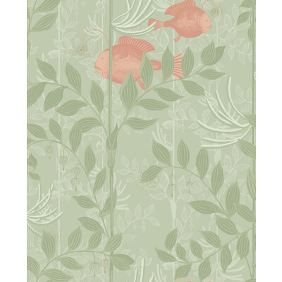 Cole & Son 103/4020.CS.0 Nautilus Wallcovering in Soft Green