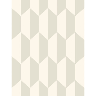 Cole & Son 105/12052.CS.0 Tile Wallcovering in White And Stone