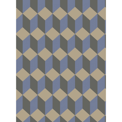 Cole & Son 105/7034.CS.0 Delano Wallcovering in Blue And Black