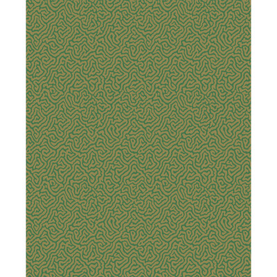 Cole & Son 107/4022.CS.0 Vermicelli Wallcovering in Green & Gold/Green/Gold/Emerald