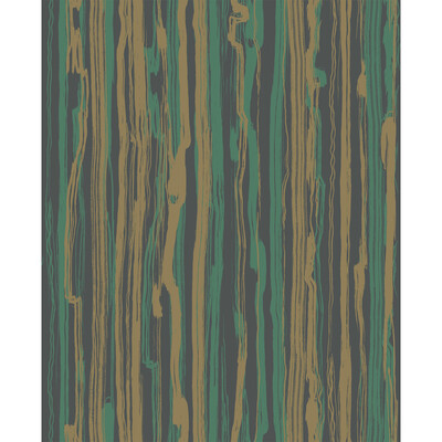 Cole & Son 107/7036.CS.0 Strand Wallcovering in Teal & Gold/Teal/Gold/Black
