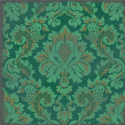 Cole & Son 108/4016.CS.0 Stravinsky Wallcovering in Green/Silver