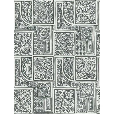 Cole & Son 108/9046.CS.0 Bellini Wallcovering in Black & White/Charcoal