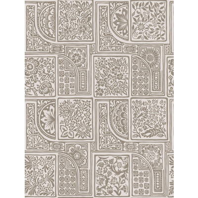 Cole & Son 108/9048.CS.0 Bellini Wallcovering in Stone & Gilver/Taupe/Beige