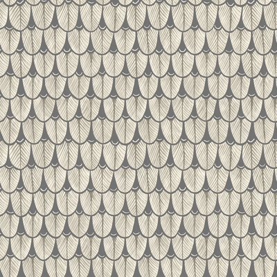 Cole & Son 109/10048.CS.0 Narina Wallcovering in Black & White/Charcoal/Beige