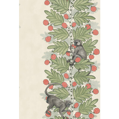 Cole & Son 109/11051.CS.0 Acacia Wallcovering in Green & Coral Berries/Multi/Green/Coral