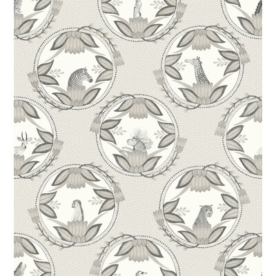 Cole & Son 109/9044.CS.0 Ardmore Cameos Wallcovering in Grey/Ivory/Light Grey