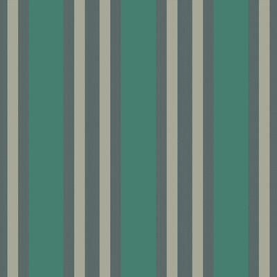 Cole & Son 110/1002.CS.0 Polo Stripe Wallcovering in Teal/gilver/Multi/Teal/Metallic
