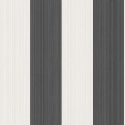 Cole & Son 110/4025.CS.0 Jaspe Stripe Wallcovering in Black + White/Black/White