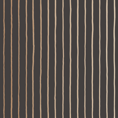 Cole & Son 110/7034.CS.0 College Stripe Wallcovering in Charcoal+gold/Multi/Black/Gold