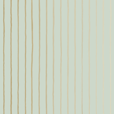 Cole & Son 110/7036.CS.0 College Stripe Wallcovering in Duck Egg+gilver/Mint/Celery