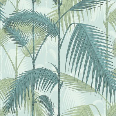 Cole & Son 112/1001.CS.0 Palm Jungle Wallcovering in Print Room Blue/mint/Turquoise/Mint