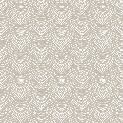 Cole & Son 112/10034.CS.0 Feather Fan Wallcovering in Taupe/Neutral