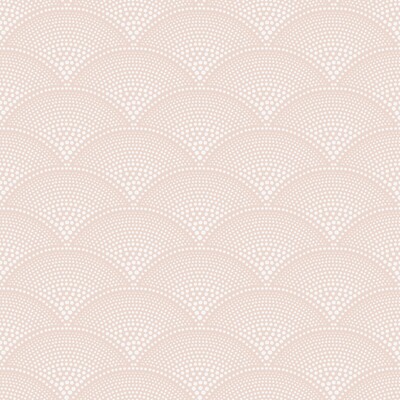 Cole & Son 112/10035.CS.0 Feather Fan Wallcovering in Plaster Pink/Pink