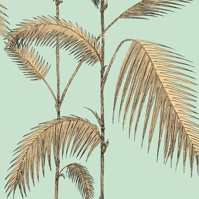 Cole & Son 112/2006.CS.0 Palm Leaves Wallcovering in Mint/yellow/Multi/Mint/Yellow