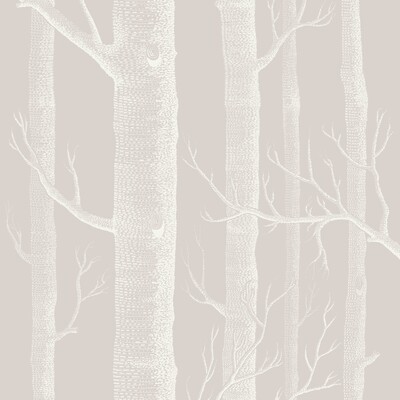 Cole & Son 112/3010.CS.0 Woods Wallcovering in Stone/white/Taupe/White