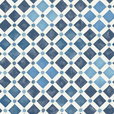 Cole & Son 113/11032.CS.0 Zellige Wallcovering in China Blue & White/Blue