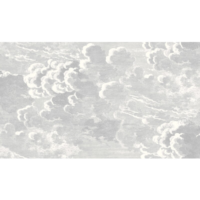 Cole & Son 114/28055.CS.0 Nuvolette Wallcovering in Soot/snow/White/Grey