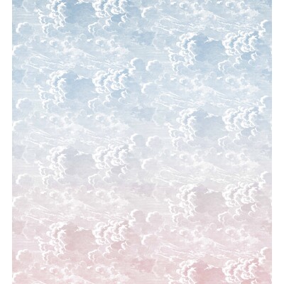 Cole & Son 114/3007.CS.0 Nuvole Al Tramonto Wallcovering in Dusk/pink/Multi/Blue/Red