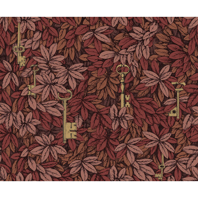 Cole & Son 114/9019.CS.0 Chiavi Segrete Wallcovering in Autumnal Leaves/Rust/Burgundy/red