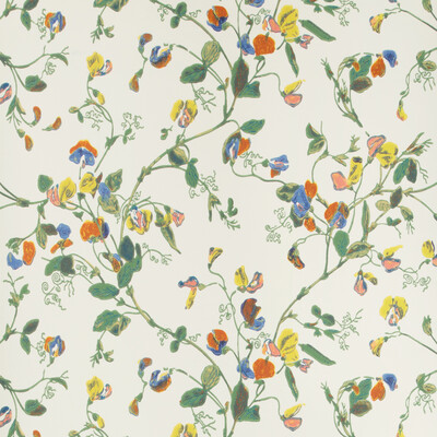 Cole & Son 115/11032.CS.0 Sweet Pea Wallcovering in Autumnal Mul/crm/Multi/Yellow/Green