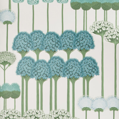 Cole & Son 115/12035.CS.0 Allium Wallcovering in Teal/jade/white/Multi/Teal/Green