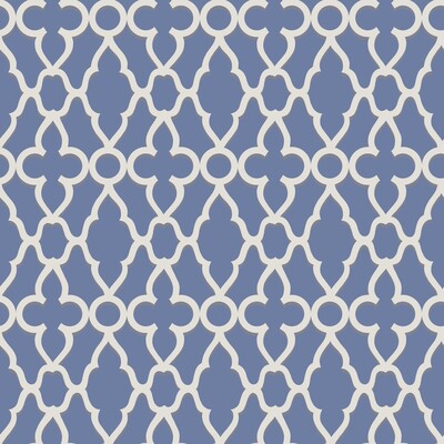 Cole & Son 116/6021.CS.0 Treillage Wallcovering in White/hyacinth/Blue/White