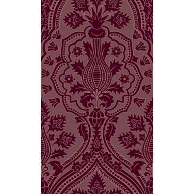 Cole & Son 116/9034.CS.0 Pugin Palace Flock Wallcovering in Claret/Burgundy/red/Red