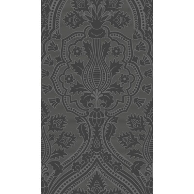 Cole & Son 116/9035.CS.0 Pugin Palace Flock Wallcovering in Charc/Charcoal/Grey