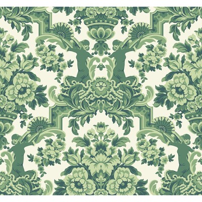 Cole & Son 117/13040.CS.0 Lola Wallcovering in Forest Greens On White/Green/Sage