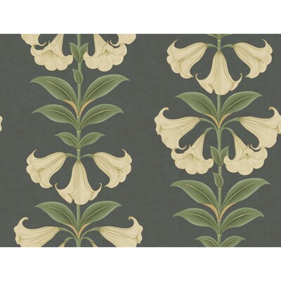 Cole & Son 117/3006.CS.0 Angels Trumpet Wallcovering in Cream/olive Green/charcoal/Black/Beige/Green