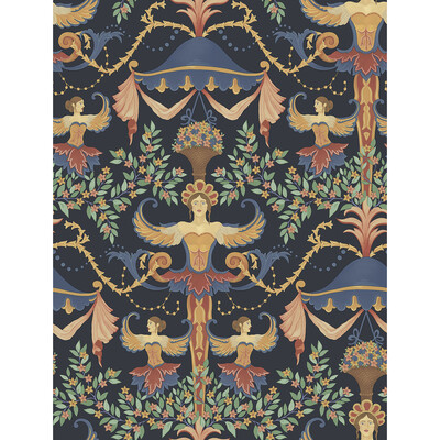 Cole & Son 118/12027.CS.0 Chamber Angels Wallcovering in Multi/Black