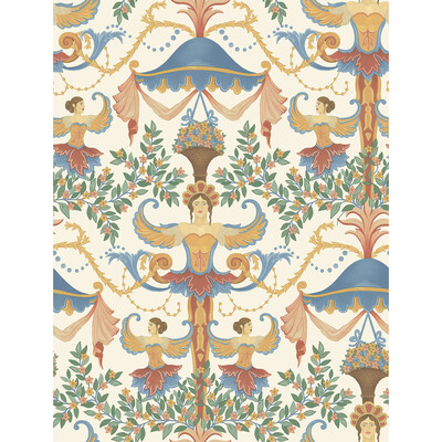 Cole & Son 118/12028.CS.0 Chamber Angels Wallcovering in Multi/Ivory