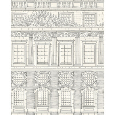 Cole & Son 118/15035.cs.0 Wren Architecture Wallcovering in Soot/sn/Ivory