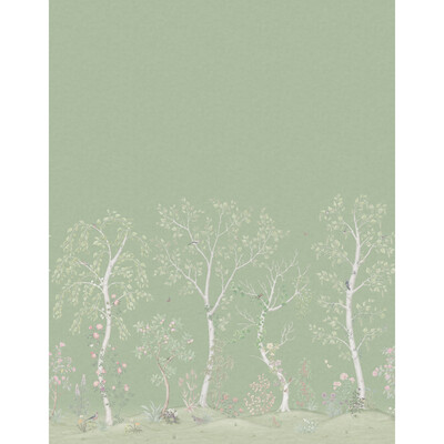 Cole & Son 120/6021S.CS.0 Seasonal Woods Wallcovering in Olive Silk/Green