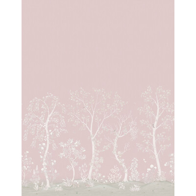 Cole & Son 120/6022M.CS.0 Seasonal Woods Wallcovering in Rose/Pink/Metallic