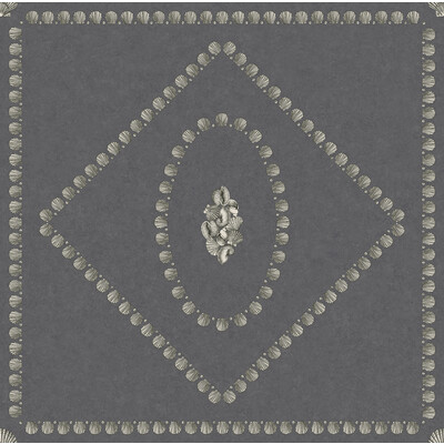 Cole & Son 123/5023.CS.0 Conchiglie Wallcovering in Charcoal/Black/Silver