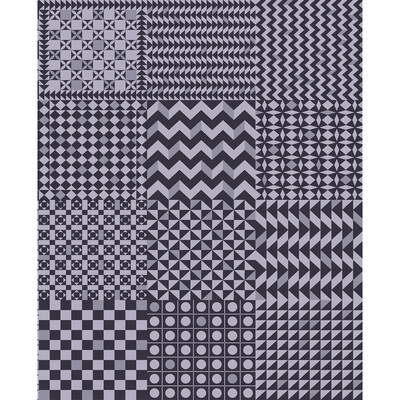 Cole & Son 123/7033.CS.0 Geometrico Wallcovering in Magenta & Ink/Purple/Black