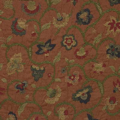 Kravet 18629.24.0 Emeraude Upholstery Fabric in Curry/Burgundy/red