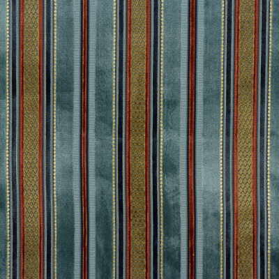 Lee Jofa 2004004.13.0 Prince Regent S Upholstery Fabric in Seaglass/Light Blue/Yellow/Orange