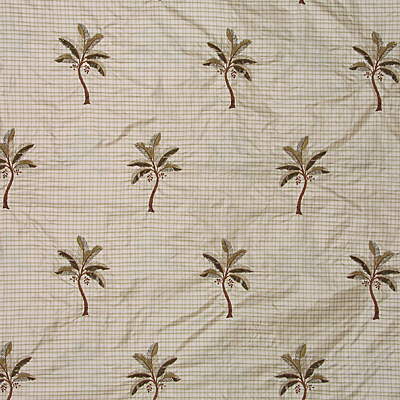 Lee Jofa 2005143.3.0 Dufton Emboridery Upholstery Fabric in Leaf/Beige/Light Green/Green