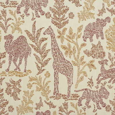 Lee Jofa 2007138.19.0 Paradisia Upholstery Fabric in Currant/Beige/Burgundy/red/Yellow