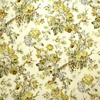 Lee Jofa 2007157.33.0 Garden Roses Multipurpose Fabric in Lime/leaf/Grey/Light Green/Brown