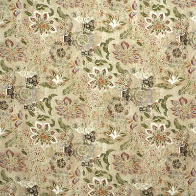 Lee Jofa 2007159.312.0 Woodcut Multipurpose Fabric in Leaf/berry/Light Green/Beige/Pink